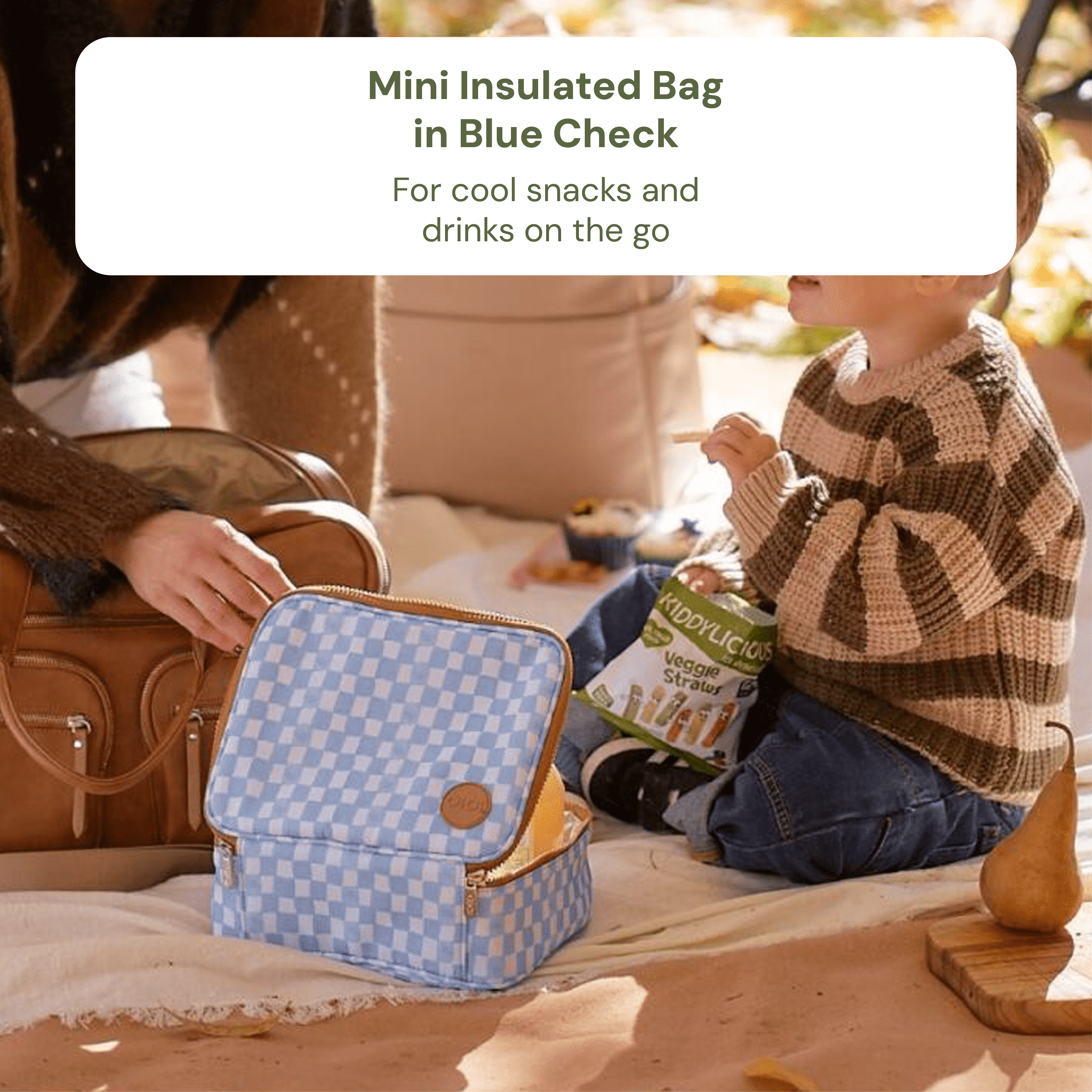 Baby & Toddler Nappy Bag Bundle – Weatherproof, Blue Check & Green Squiggle (PRE-ORDER FOR MAY DELIVERY) - Image 5
