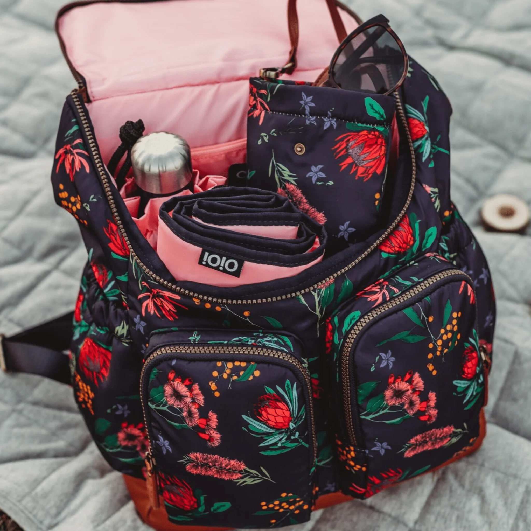 Signature Nappy Backpack - Botanical Floral Nylon - Image 9