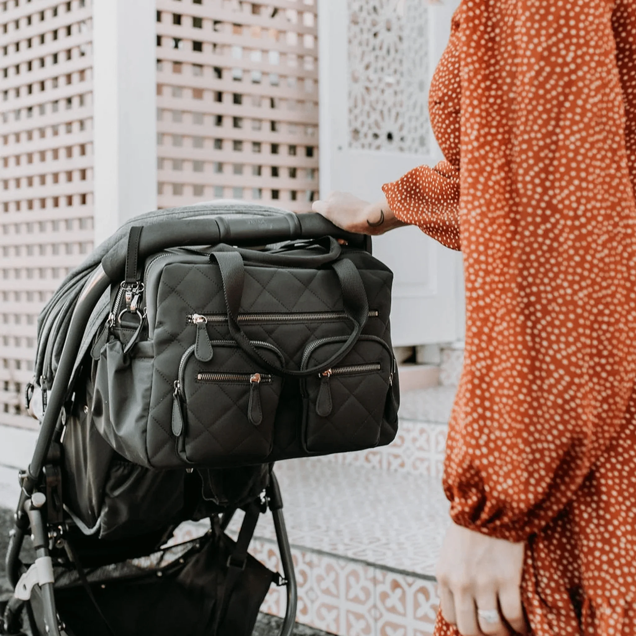 Carry All Nappy Bag - Puffy Black Quilt - Image 3
