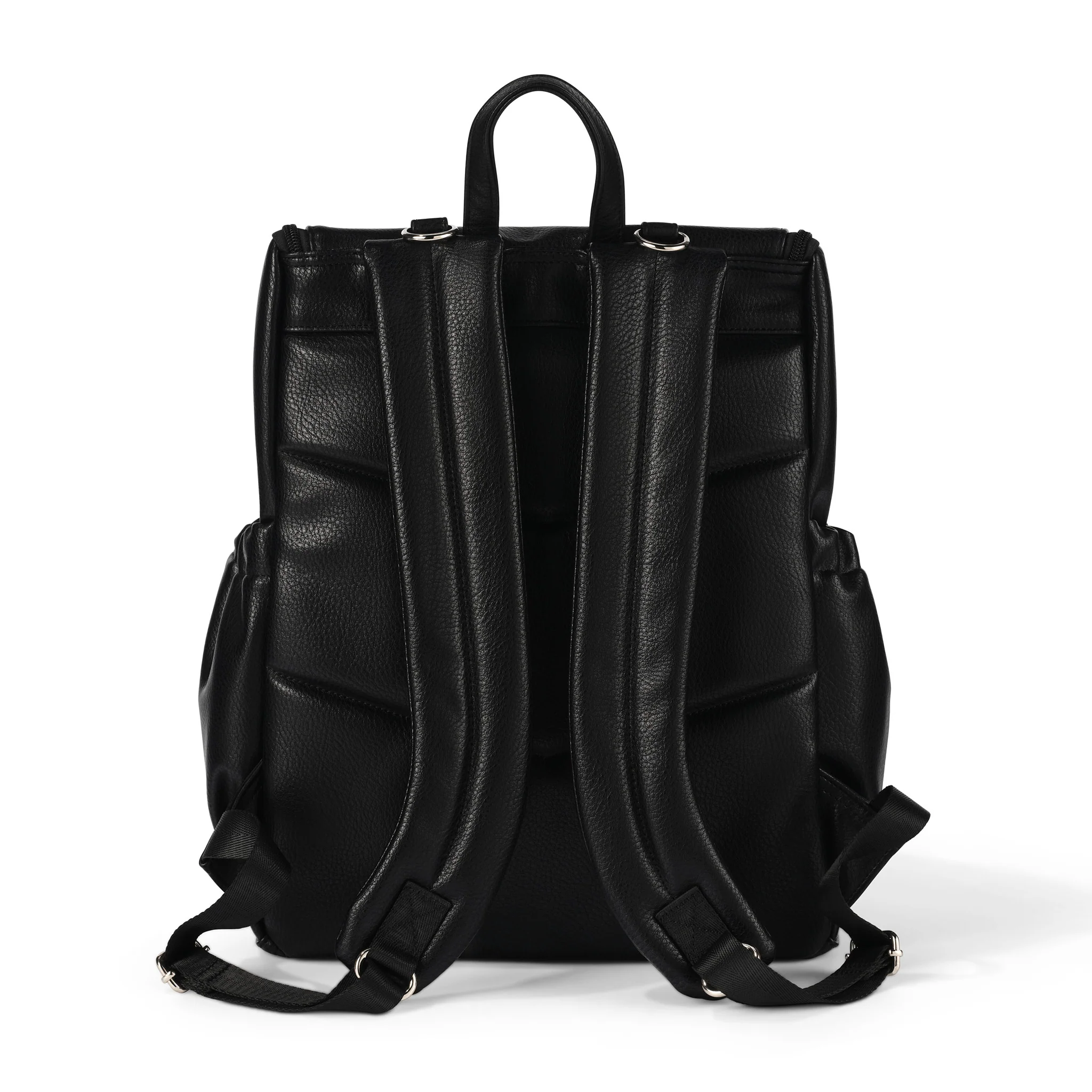 Signature Nappy Backpack - Black Dimple Vegan Leather - Image 8