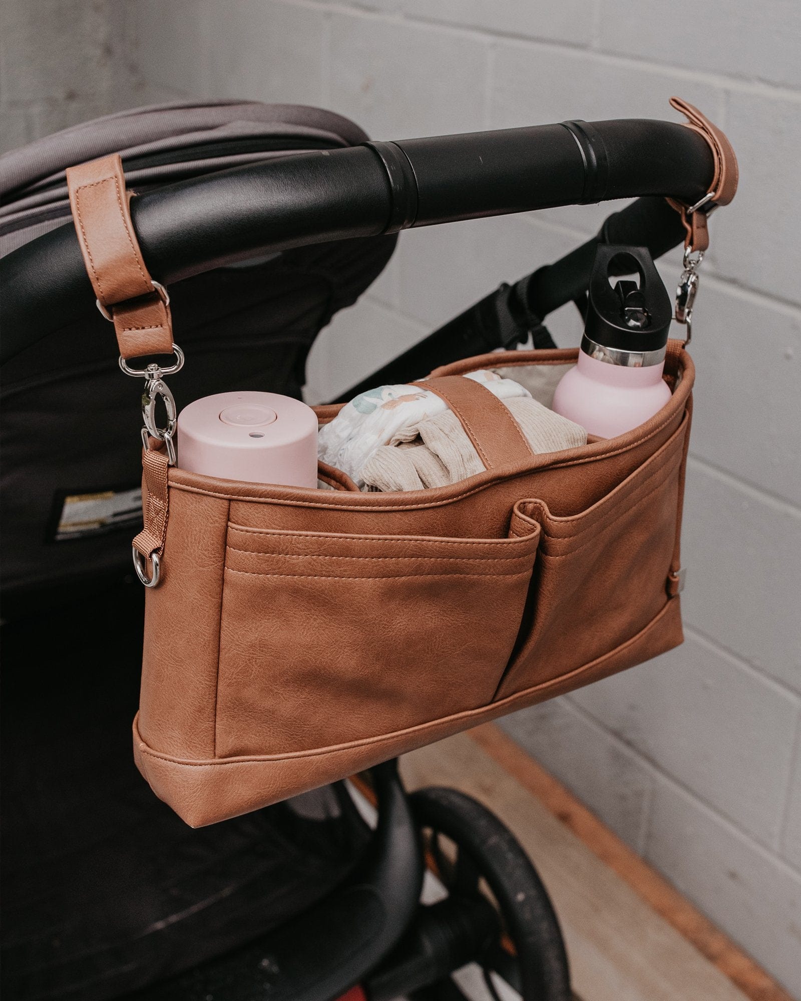 Vegan Leather Stroller Strap Set - Image 3