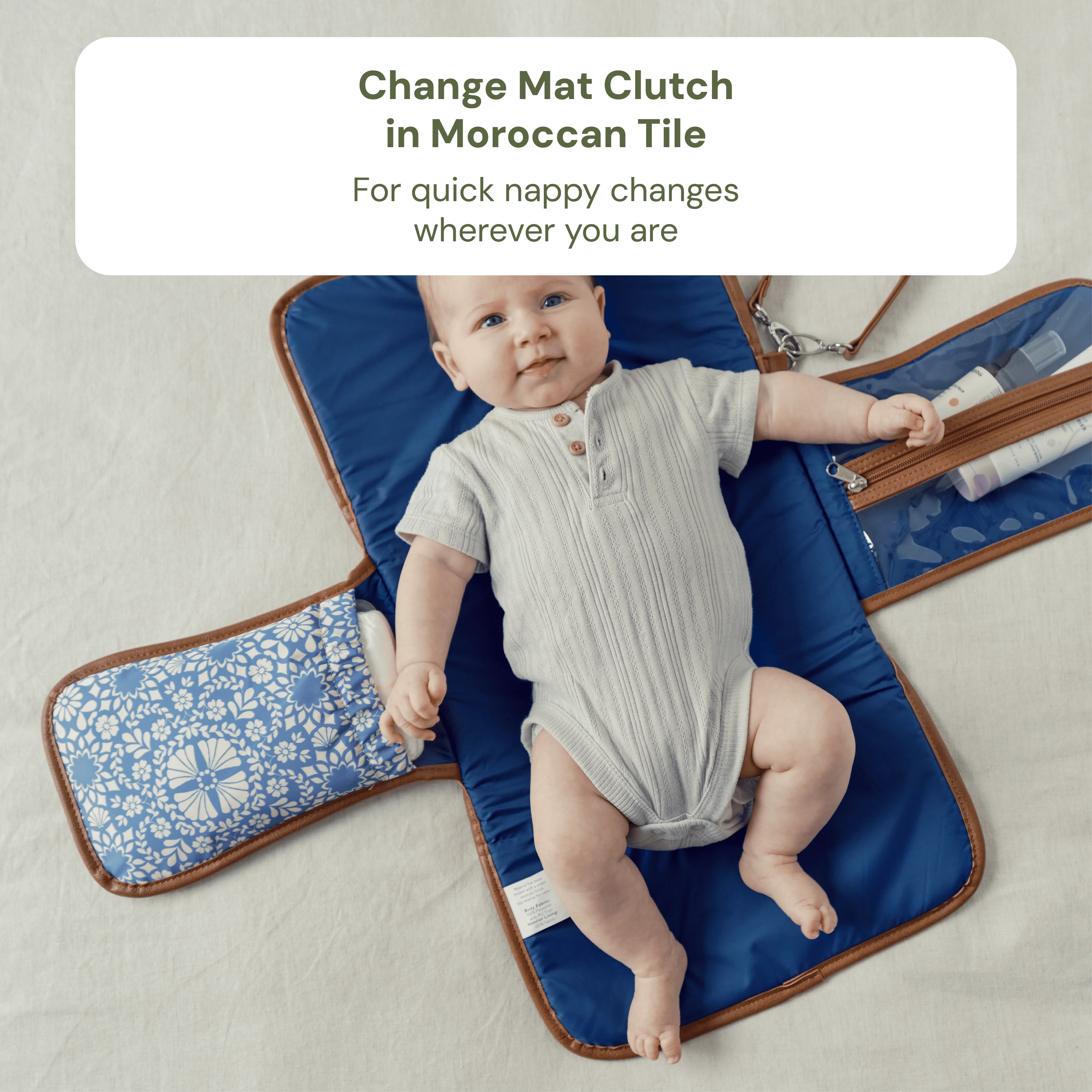 First Time Parent Nappy Bag Bundle - Tan & Moroccan - Image 5