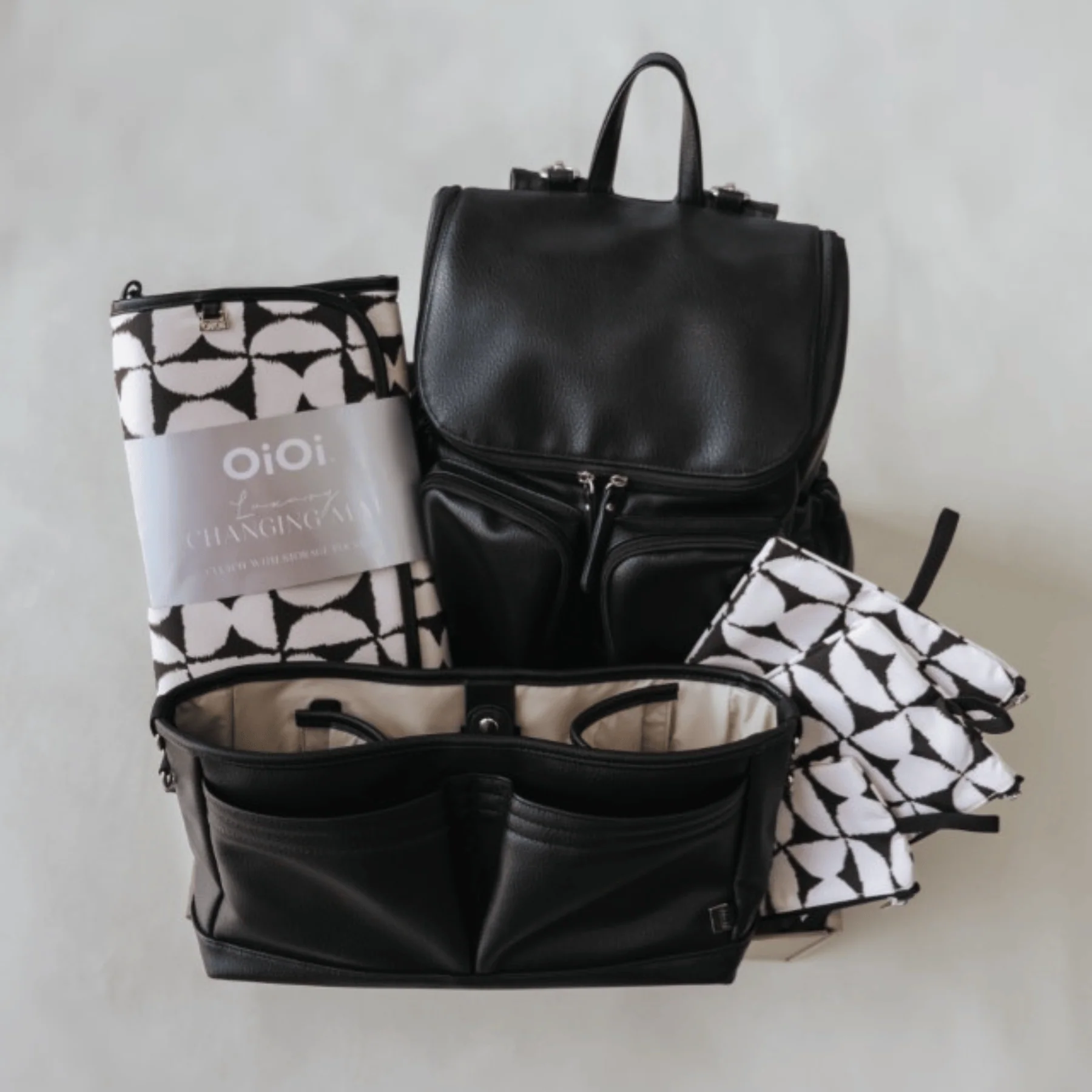 First Time Parent Nappy Bag Bundle - Black Dimple & Hourglass - Image 7