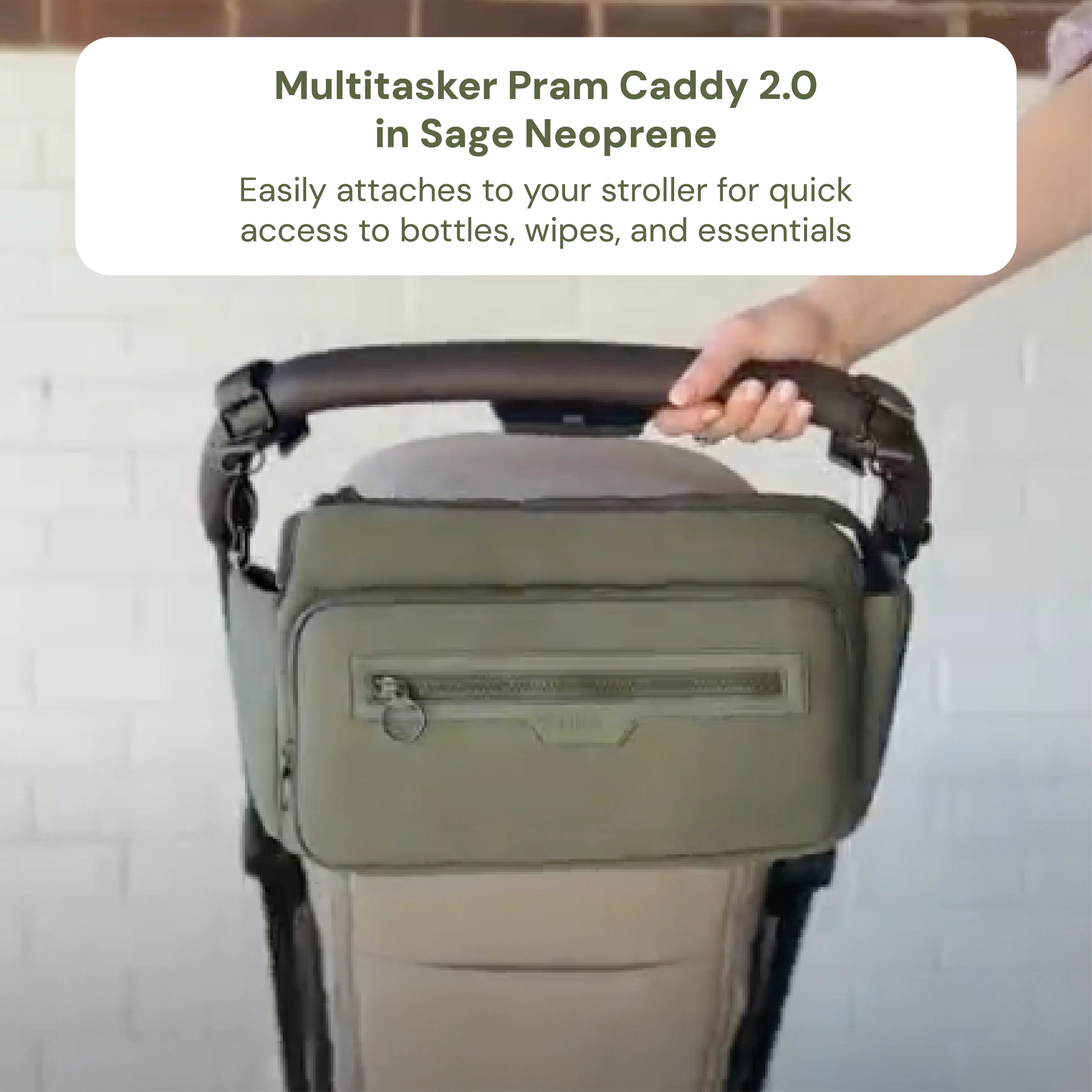 First Time Parent Nappy Bag Bundle - Sage & Houndstooth - Image 4
