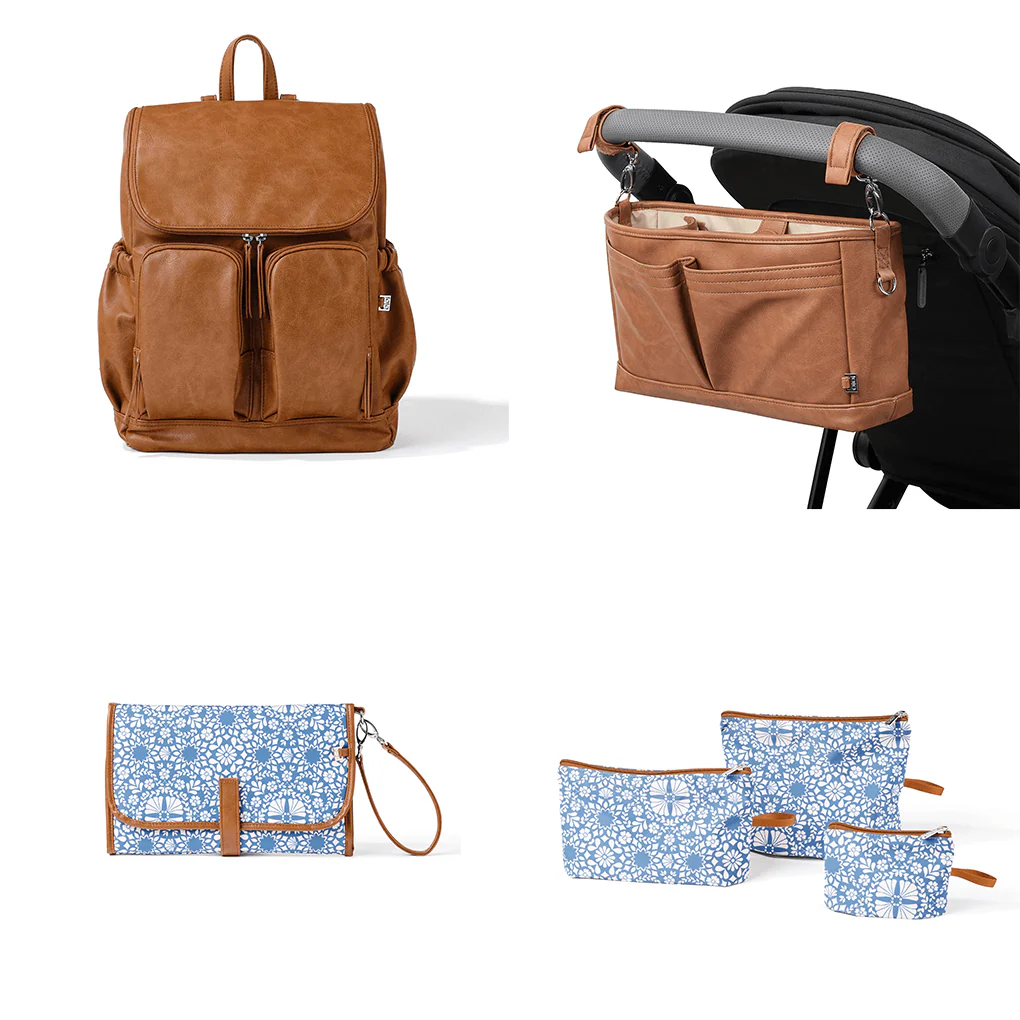 First Time Parent Nappy Bag Bundle - Tan & Moroccan