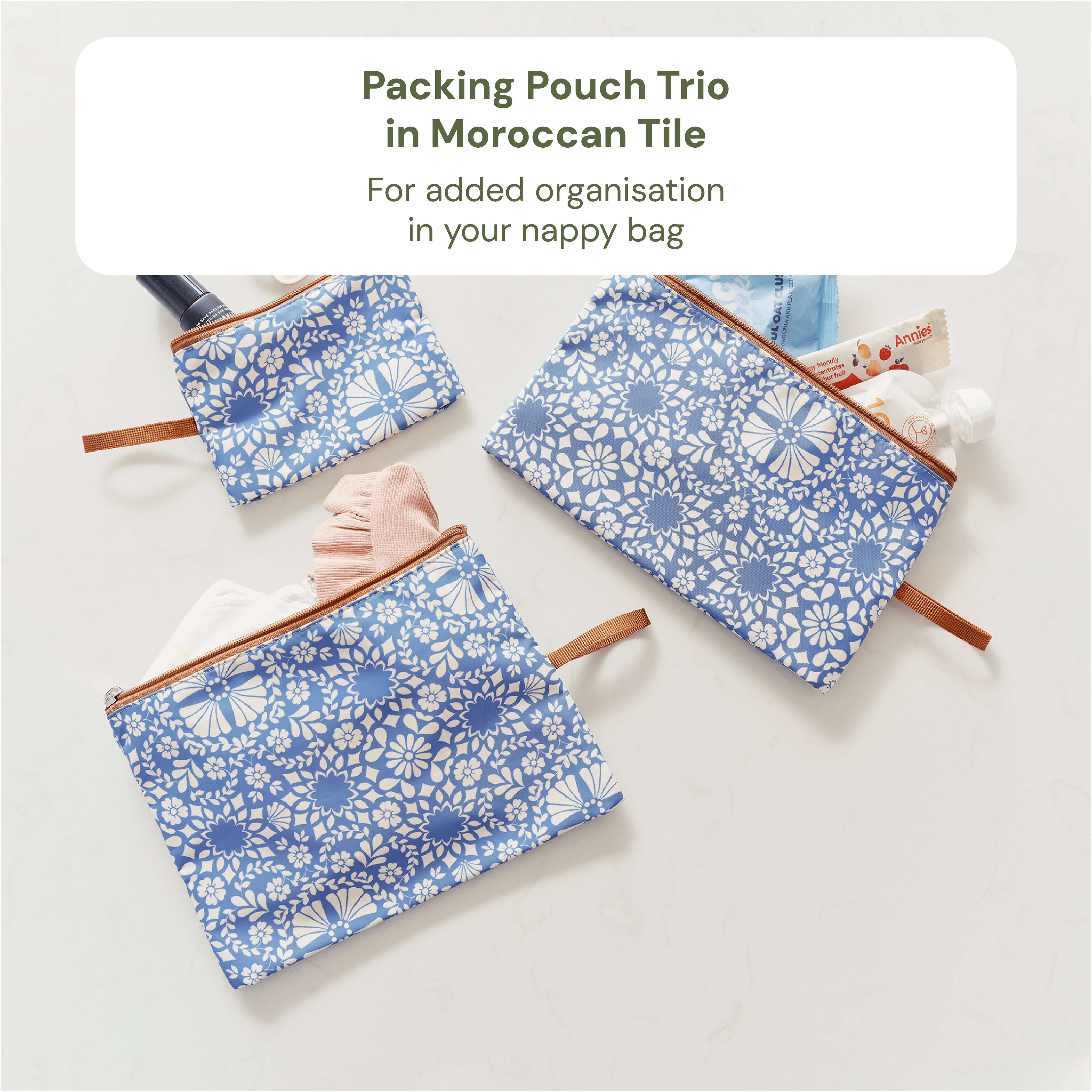 First Time Parent Nappy Bag Bundle - Tan & Moroccan - Image 6