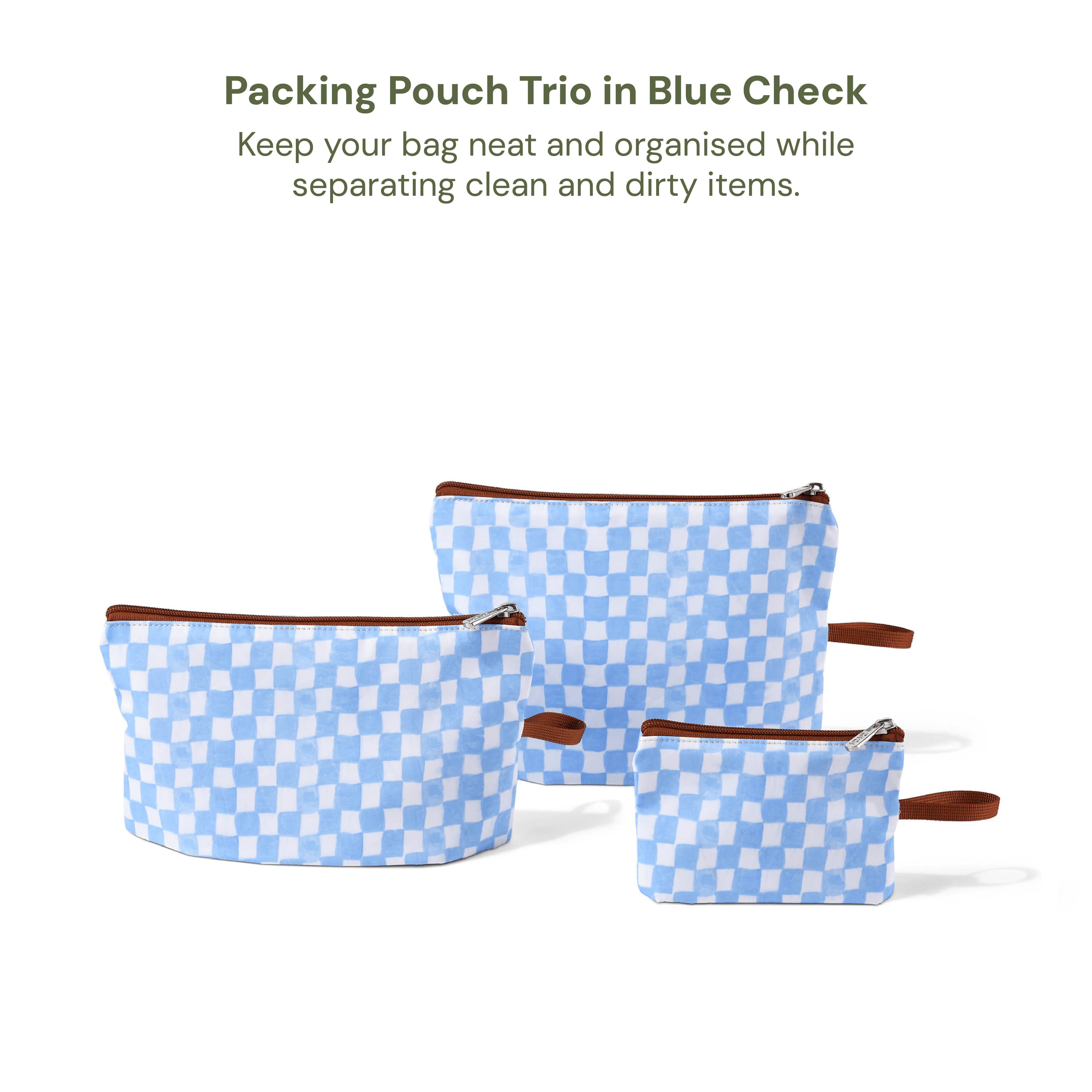 Nappy Bag Organisation Kit – Blue Check & Black Nylon (PRE-ORDER FOR MAY DELIVERY) - Image 4