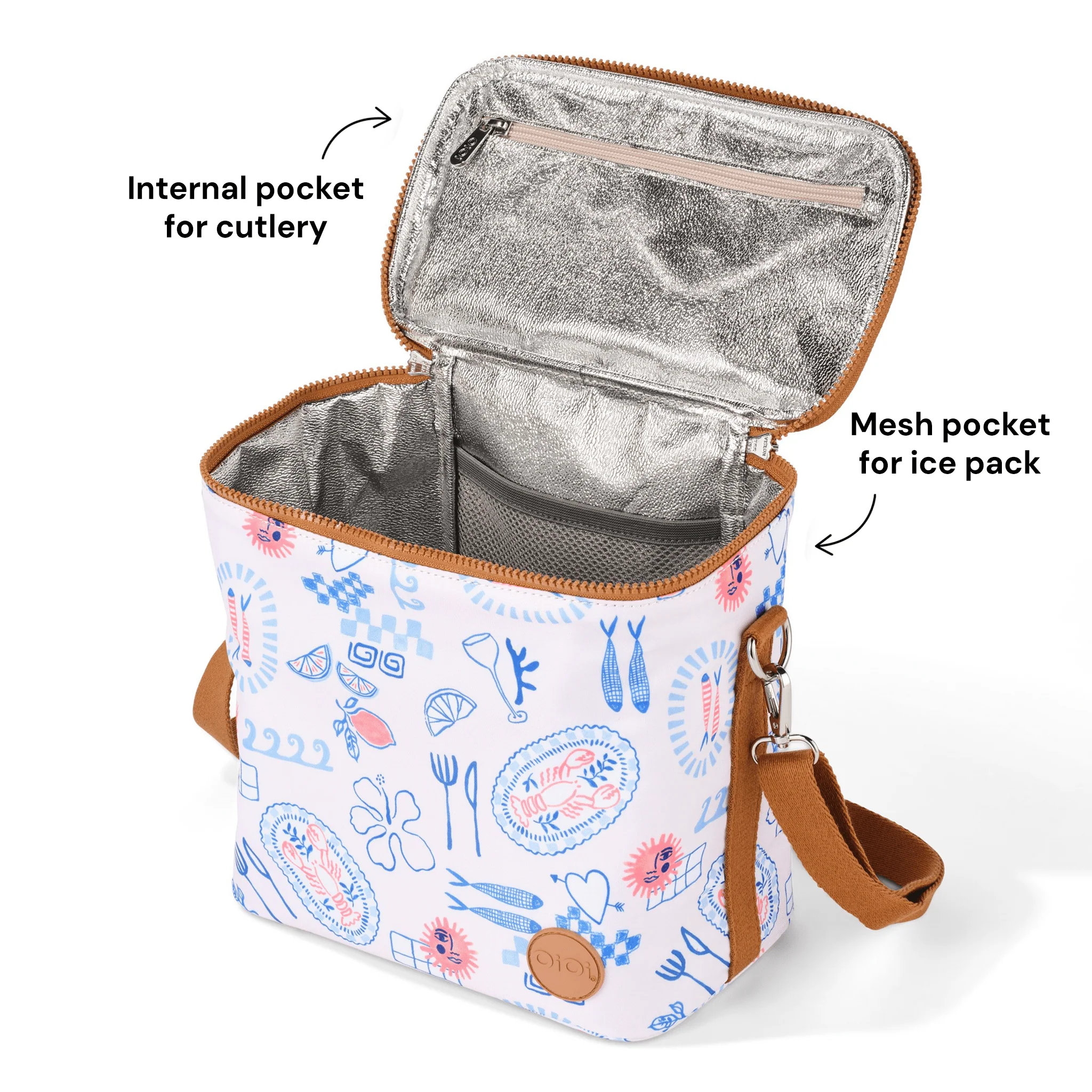 Midi Insulated Lunch Bag/Pumping Bag - Mediterranean - Image 3