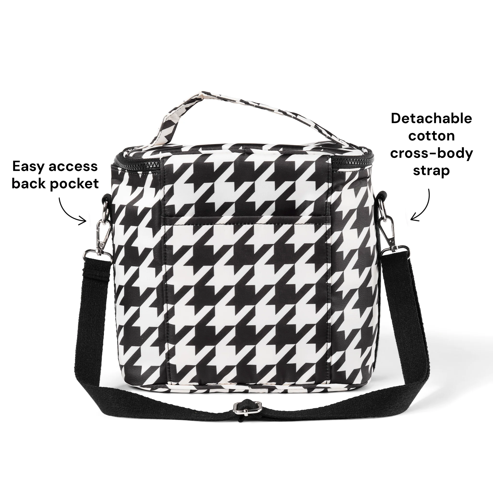 Midi Insulated Lunch Bag/Pumping Bag - Houndstooth - Image 7