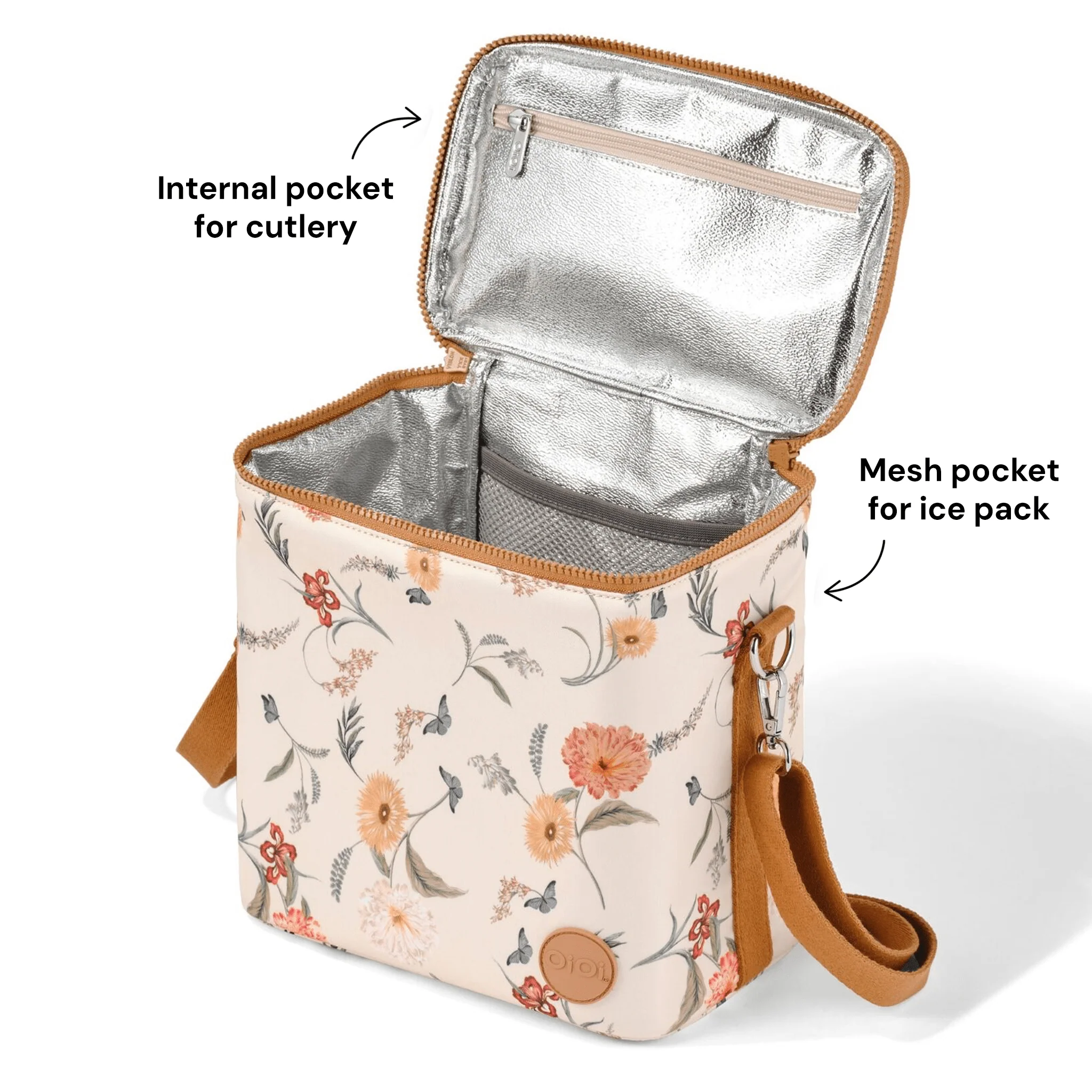 Midi Insulated Lunch Bag/Pumping Bag - Wildflower - Image 6