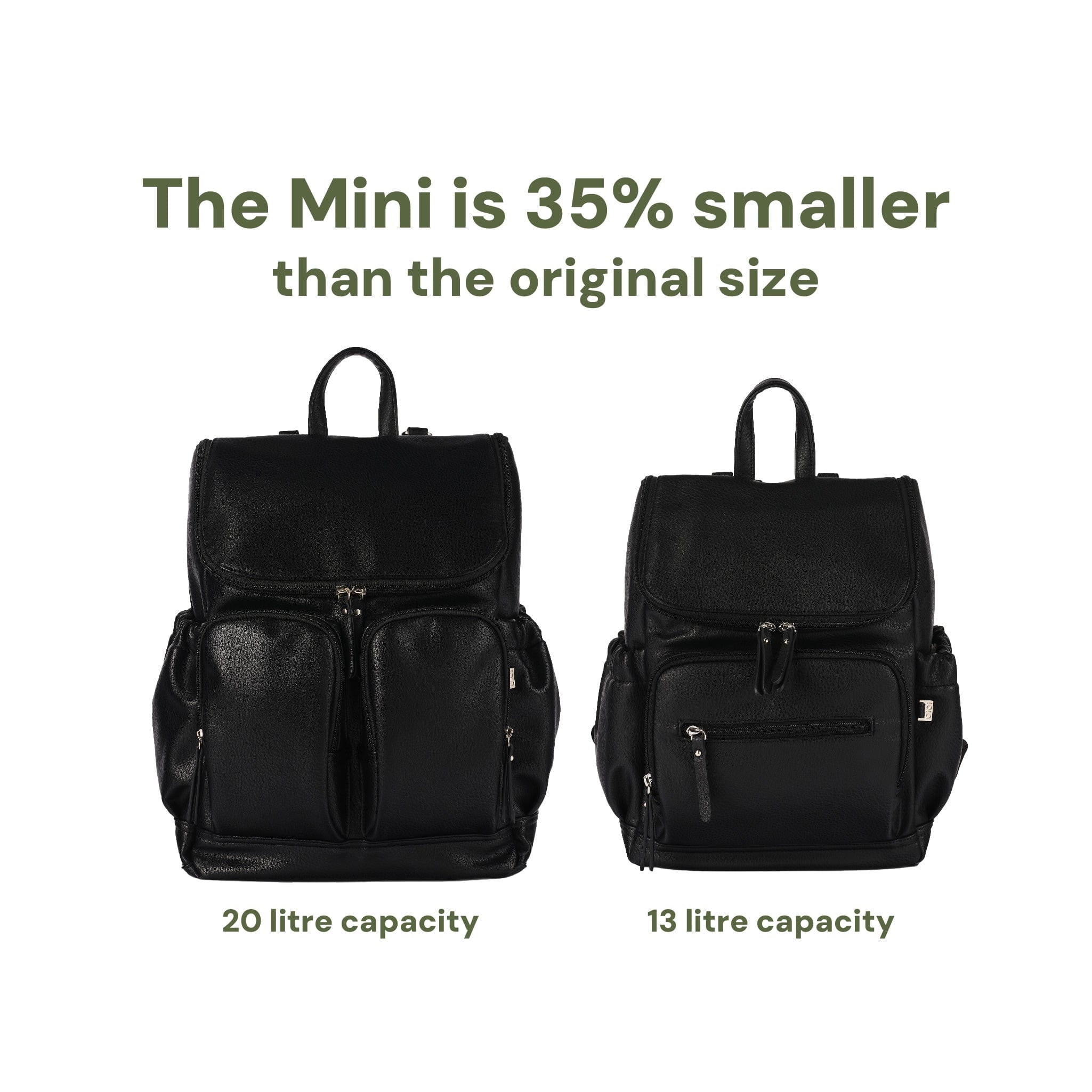 Signature Mini Backpack - Black Vegan Leather 2.0 - Image 5
