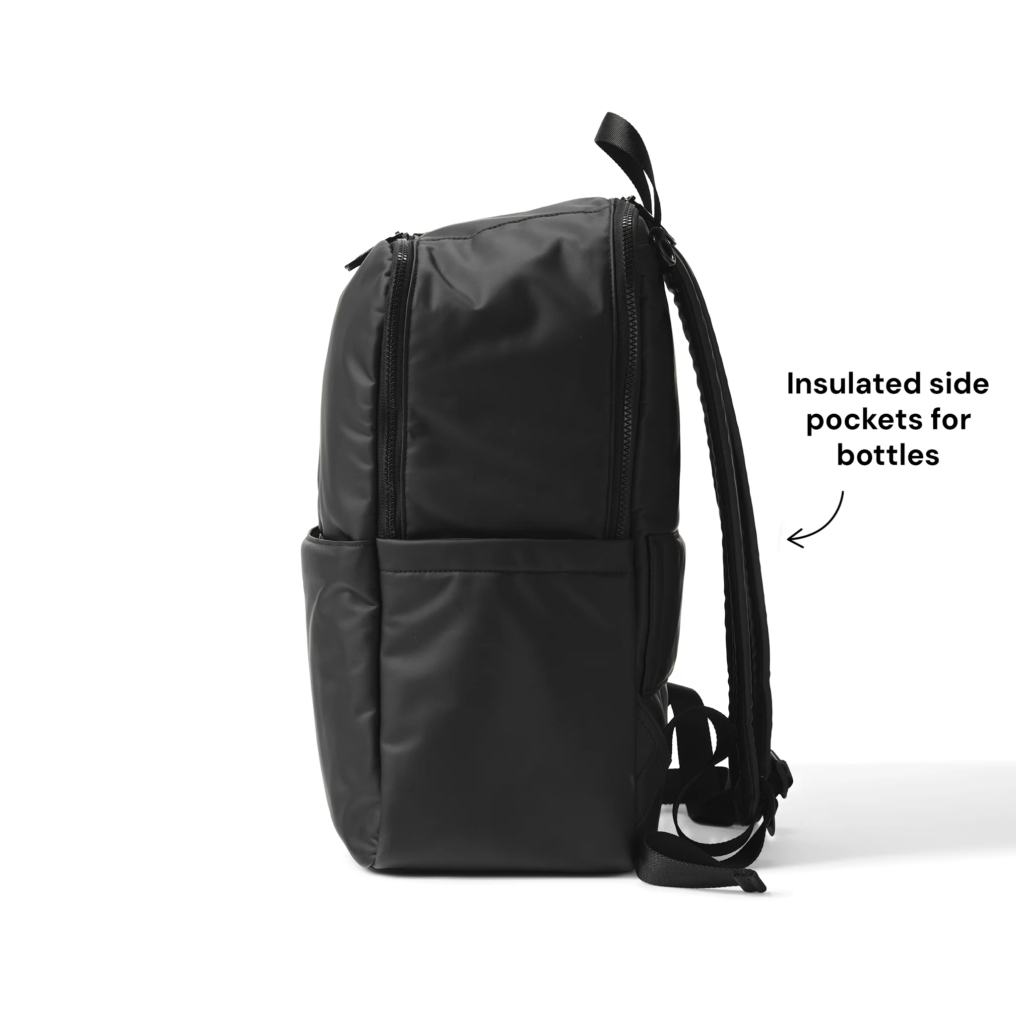 Multitasker Nappy Backpack - Black Weatherproof - Image 4