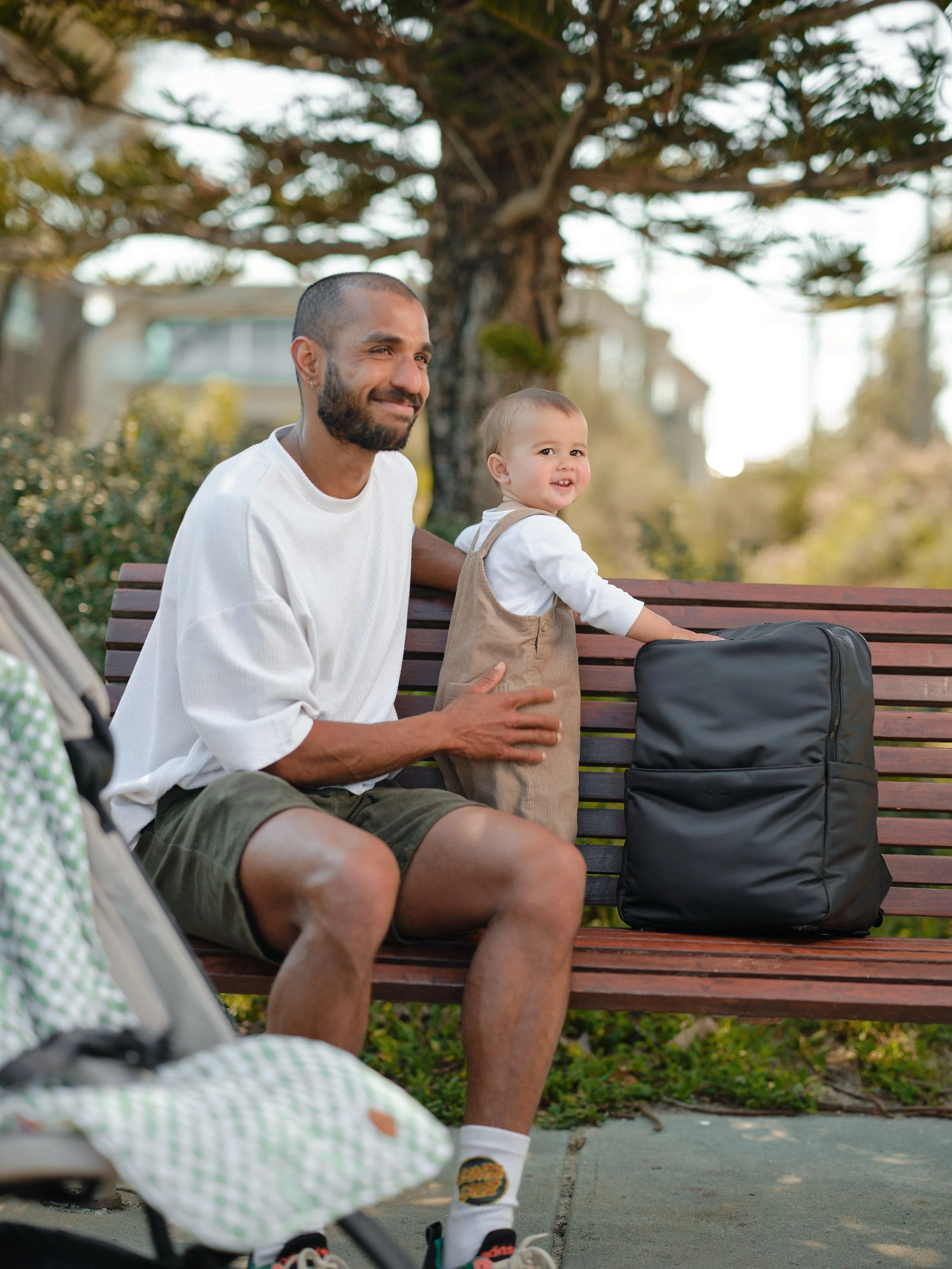 Multitasker Nappy Backpack - Black Weatherproof - Image 6