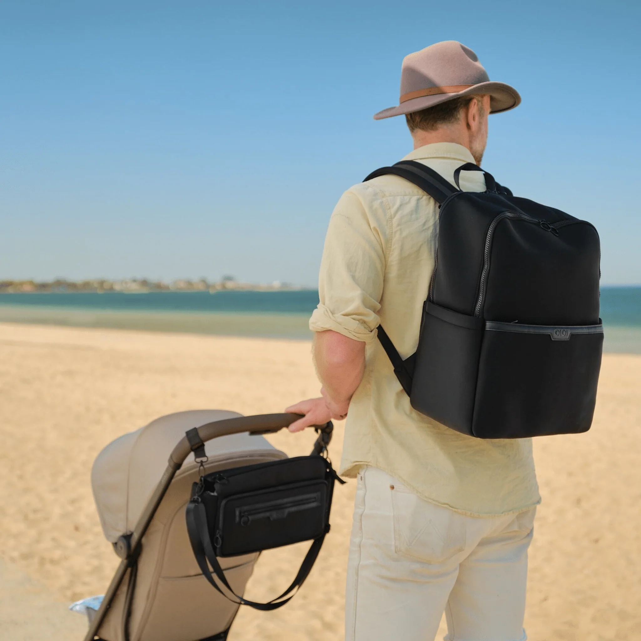 Multitasker Nappy Backpack - Black Neoprene - Image 3