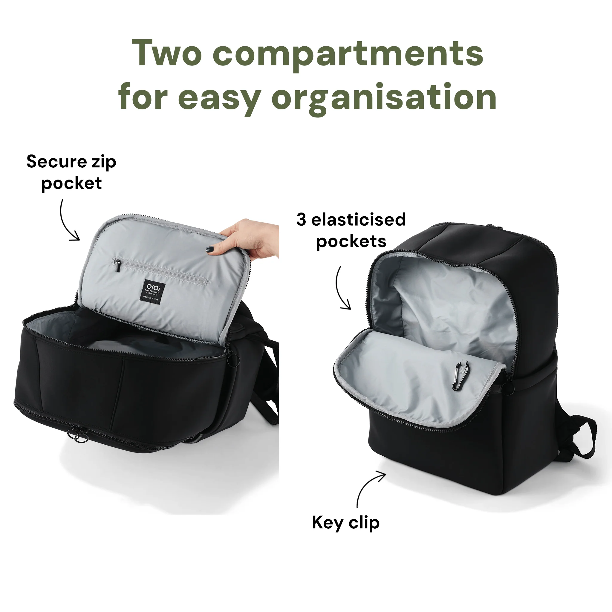 Multitasker Nappy Backpack - White Weatherproof - Image 3