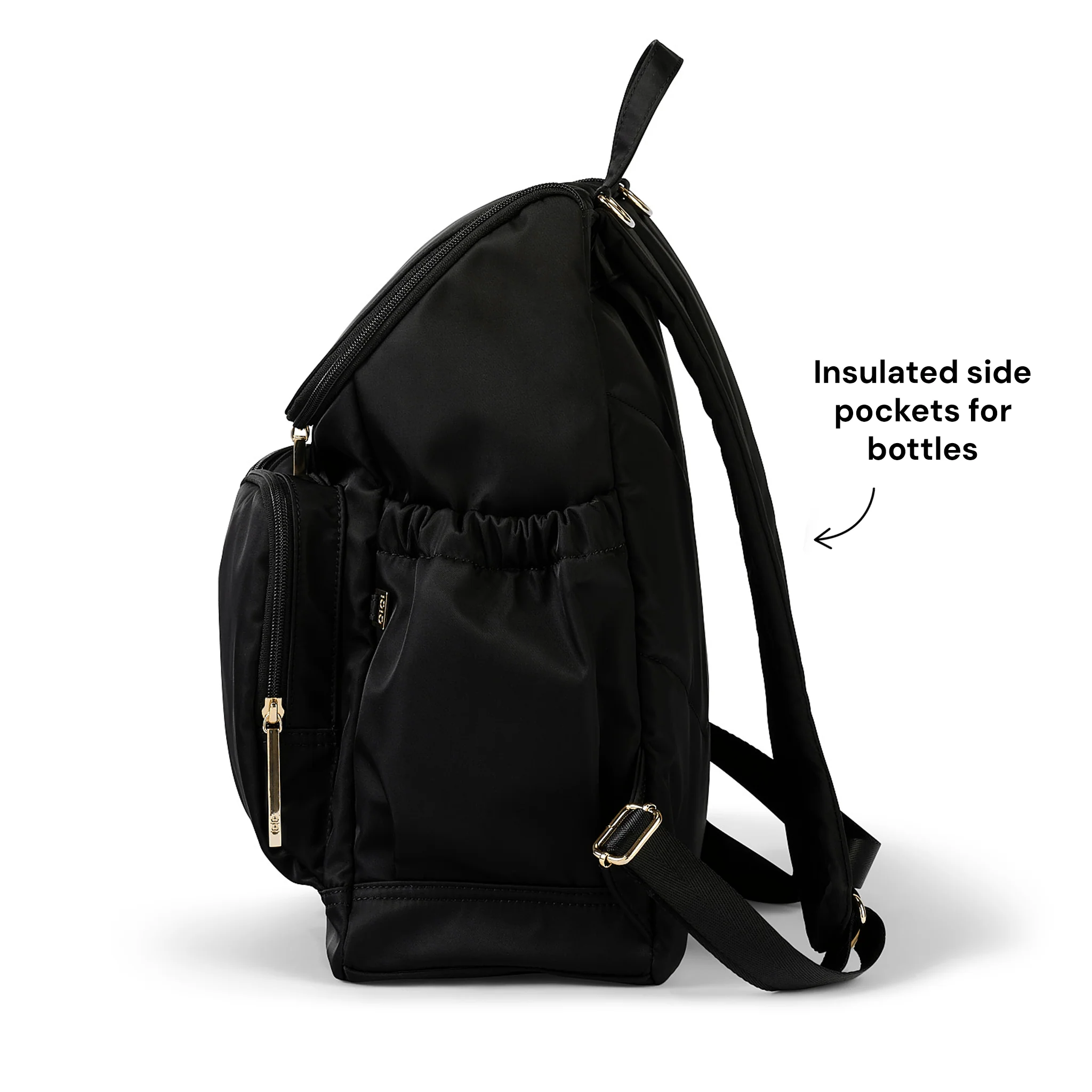 Signature Nappy Backpack - Black Nylon - Image 5