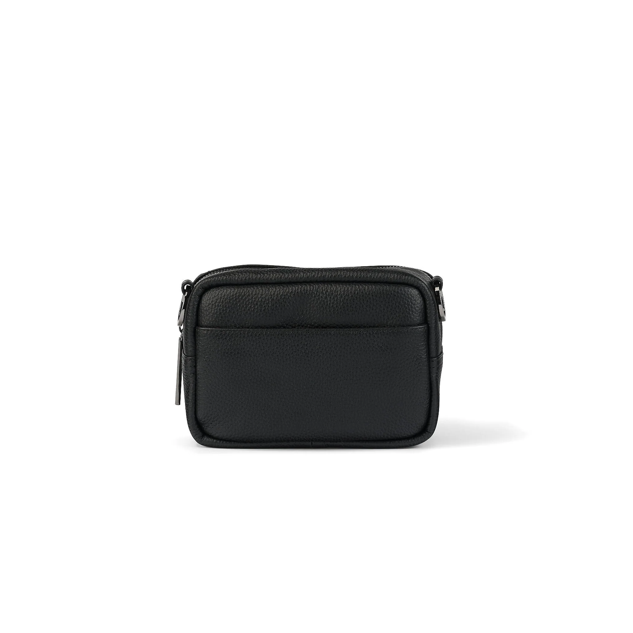 Playground Cross-Body Bag - Jet Black Genuine Leather - Image 7