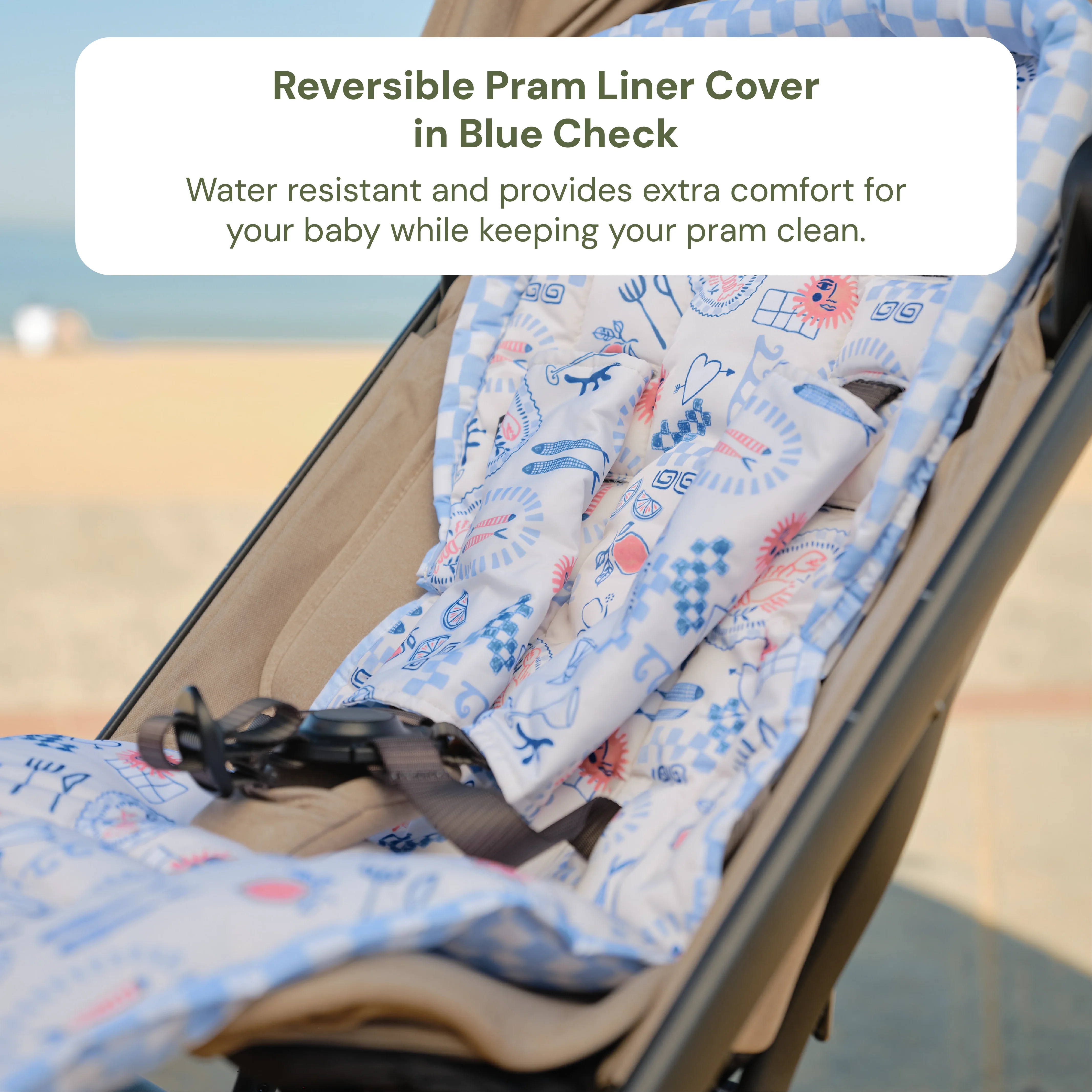 Pram Makeover Bundle - Chestnut & Blue Check - Image 4