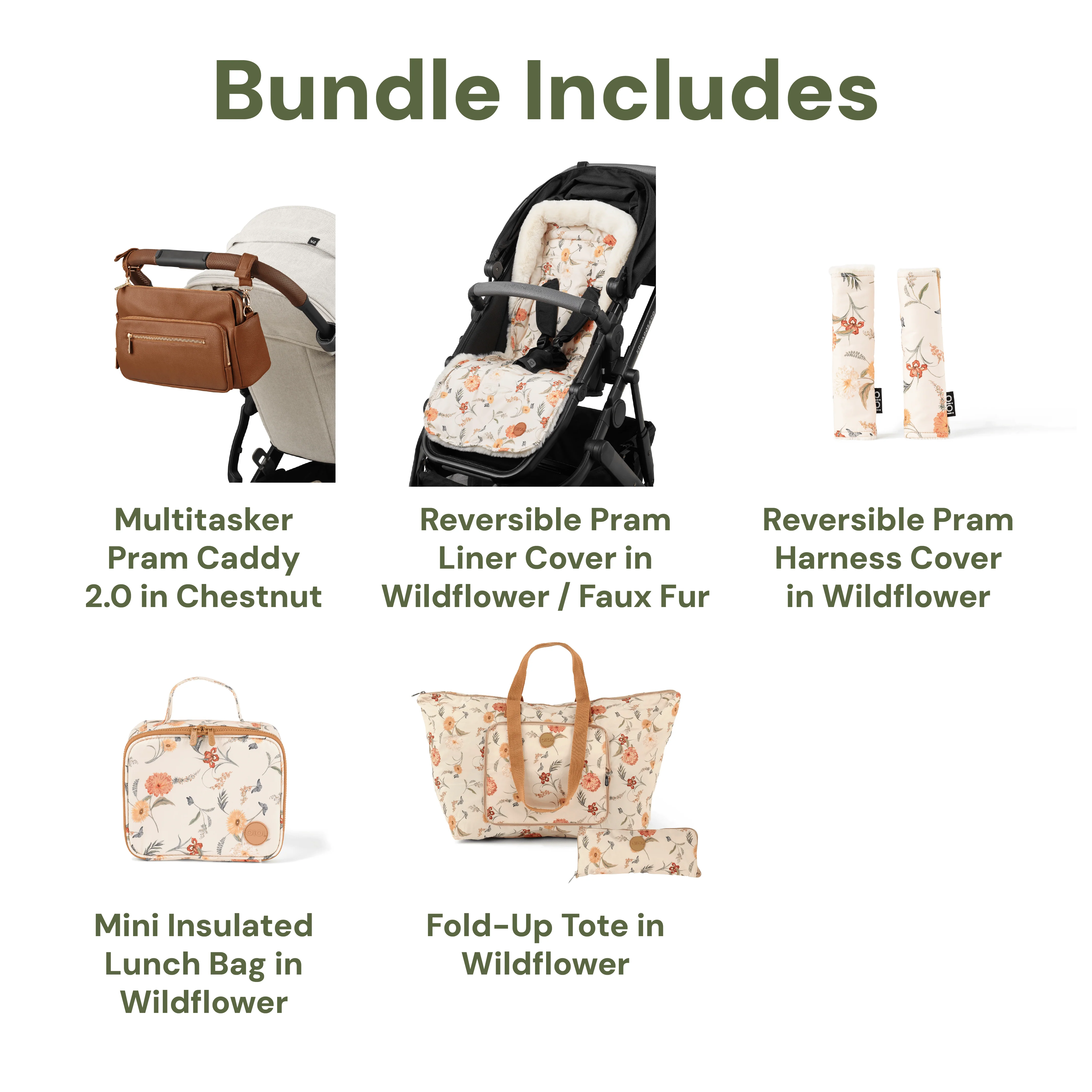 Pram Makeover Bundle - Chestnut & Wildflower - Image 2
