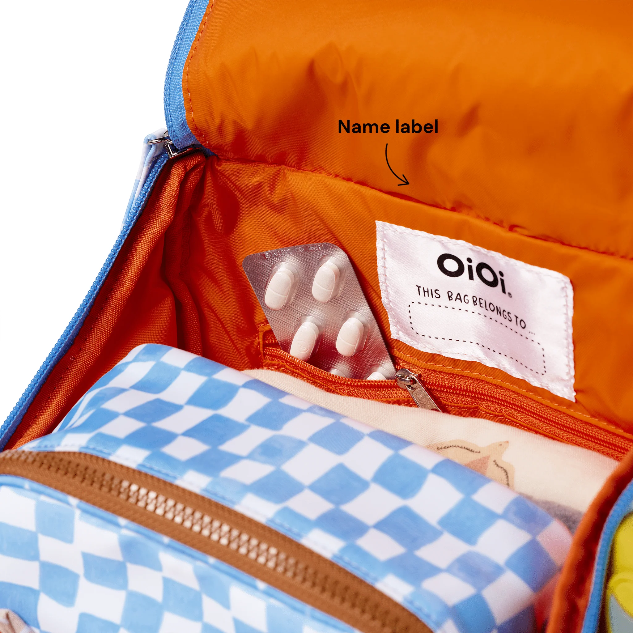Signature Kids Backpack - Blue Check - Image 5