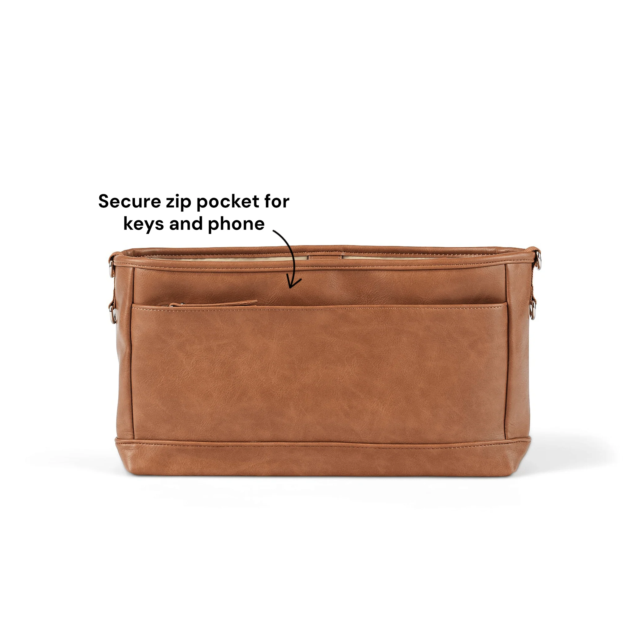 Signature Pram Caddy - Tan Vegan Leather - Image 6
