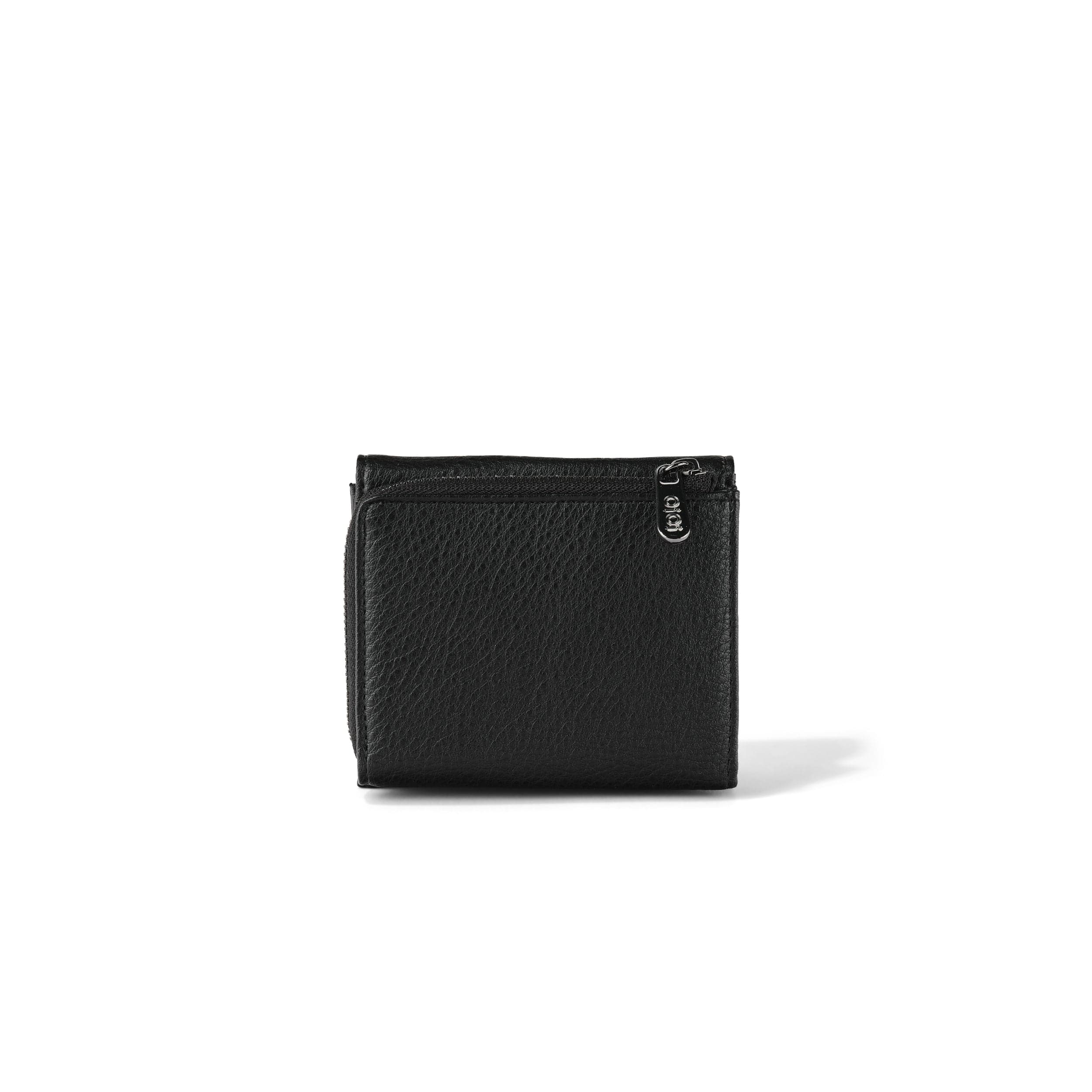Trifold Wallet - Black Vegan Leather - Image 2