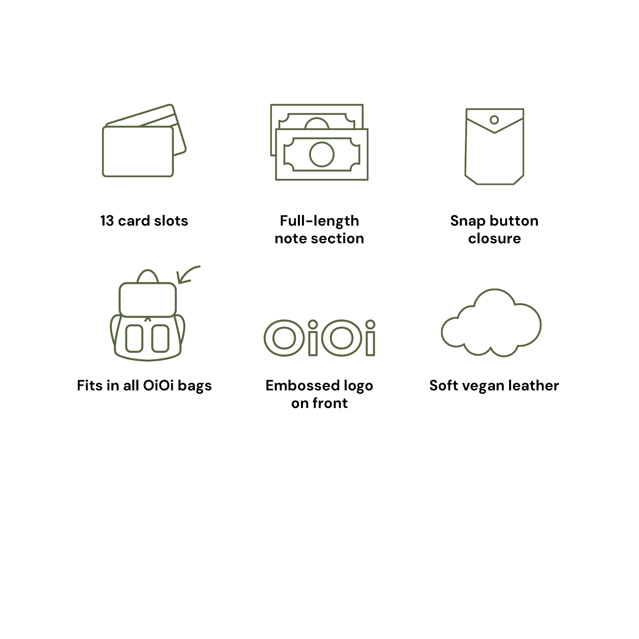 Trifold Wallet - Oat Vegan Leather - Image 5