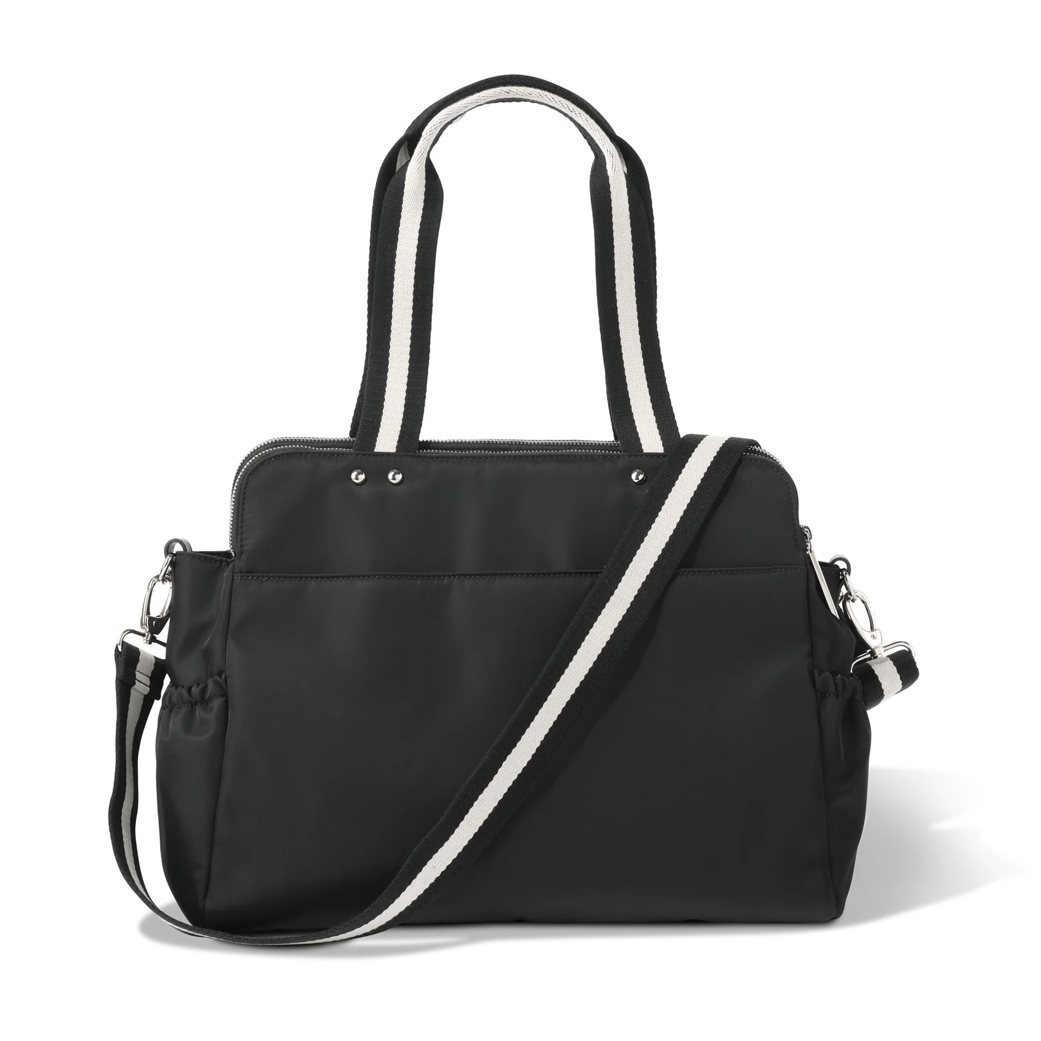 Triple Tote Nappy Bag - Black Nylon - Image 3