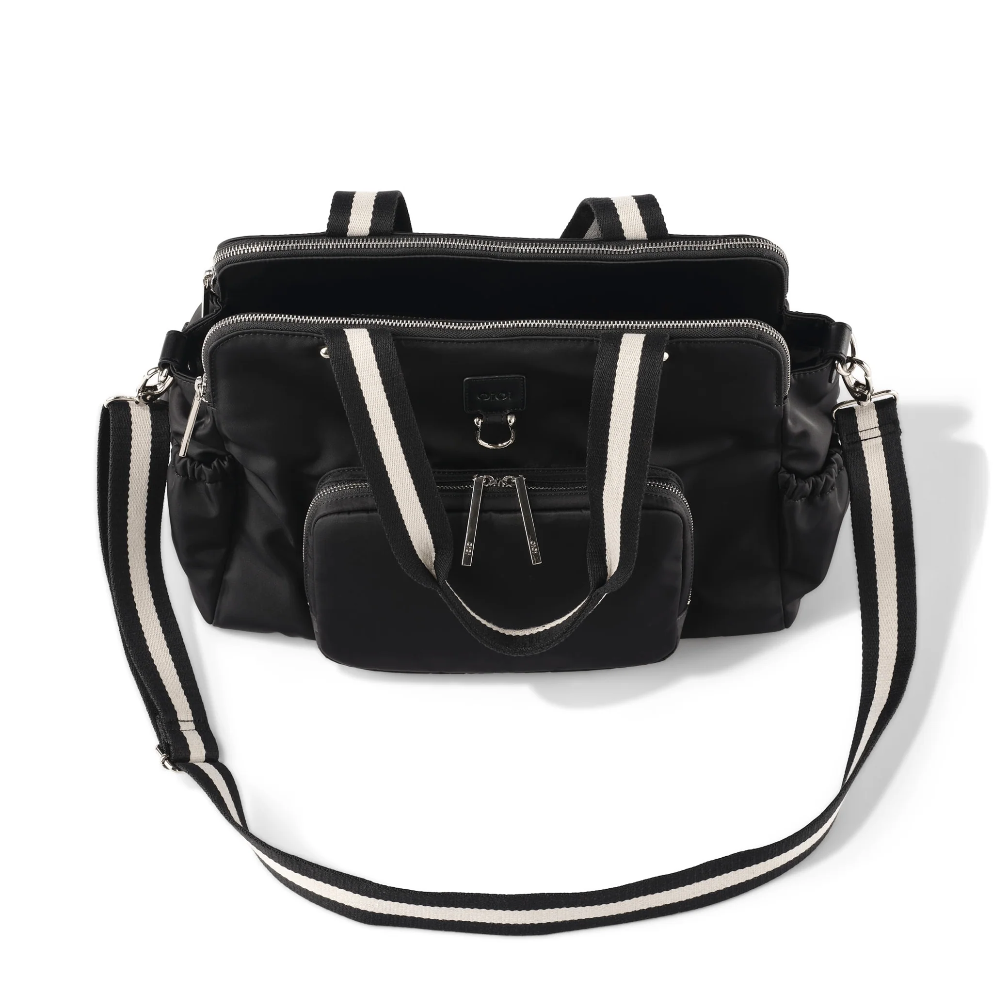 Triple Tote Nappy Bag - Black Nylon - Image 9